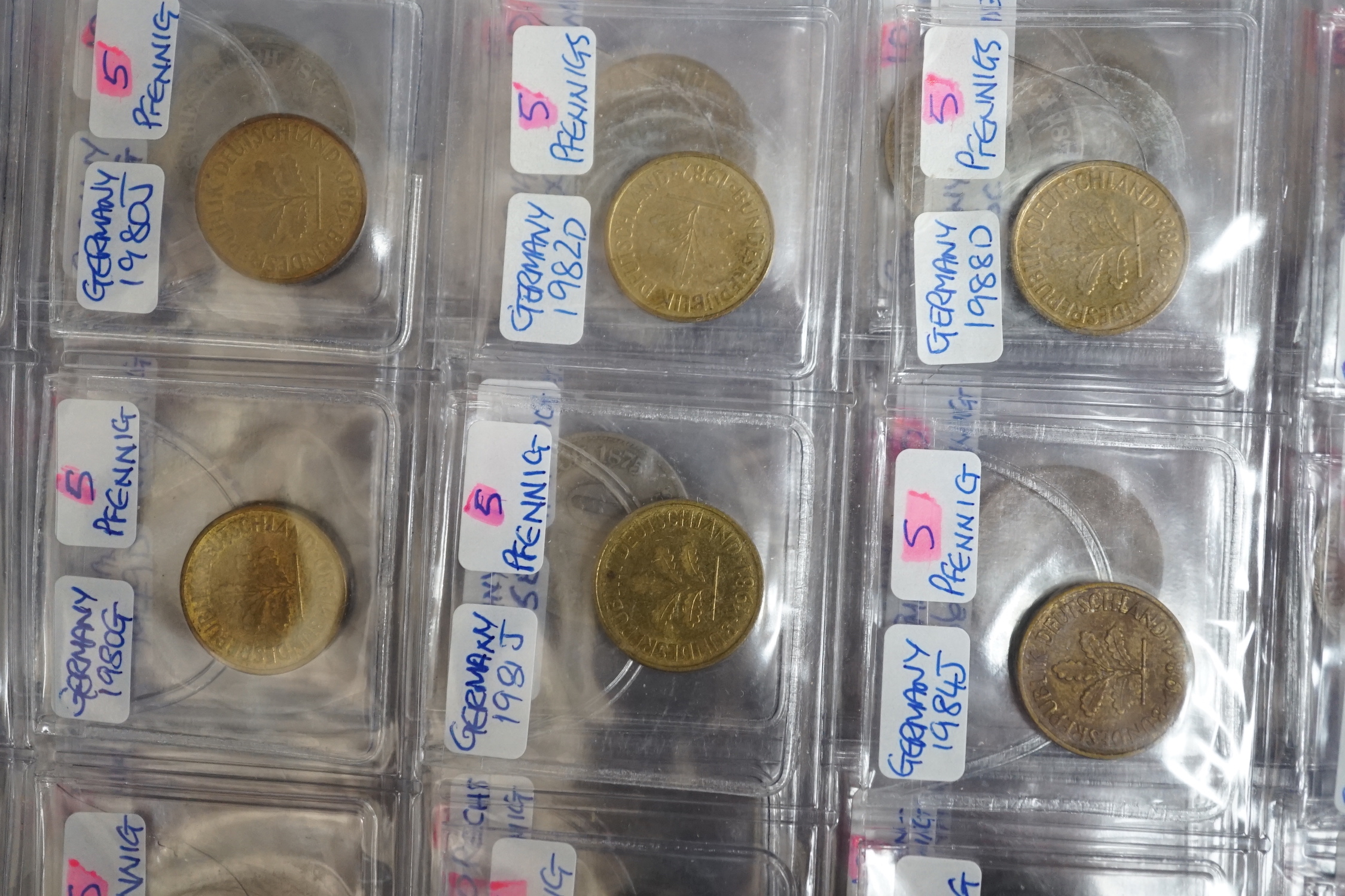 Two albums of various German coins